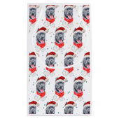 杖のコルソ犬がクリスマススターを育てる スモールペーパーバッグ (裏面)