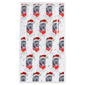 杖のコルソ犬がクリスマススターを育てる スモールペーパーバッグ (正面)