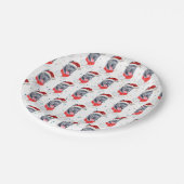 杖のコルソ犬がクリスマススターを育てる ペーパープレート (アングル)