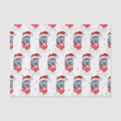 杖のコルソ犬がクリスマススターを育てる 薄葉紙 (正面)