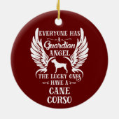 杖のコルソ犬の守護天使 セラミックオーナメント (裏面)