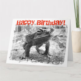杖のヒキガエルのオーストラリアのおもしろいで巨大なバースデー・カード カード