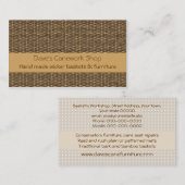 杖のbasketryの副木の織り方 名刺 (正面/裏面)