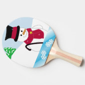 杖をついた雪だるま 卓球ラケット (横)