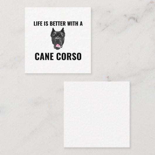 杖を持った方が生活は良い スクエア名刺 (正面/裏面)