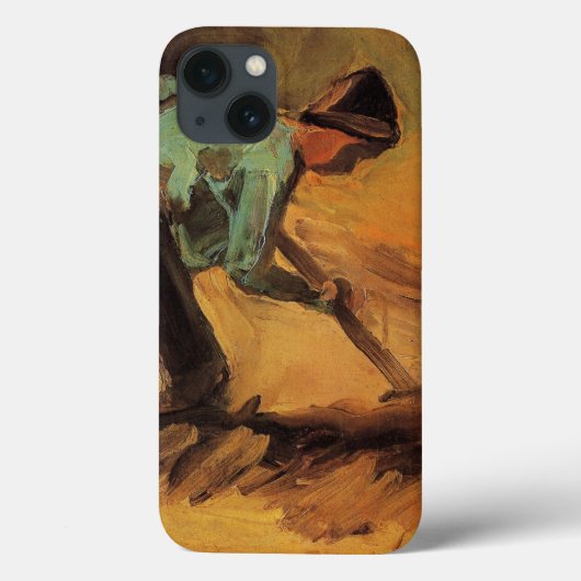 杖を持ってかがむ男、ショベル ヴィンセント・ファン・ゴッホ Case-Mate iPhoneケース (裏面)