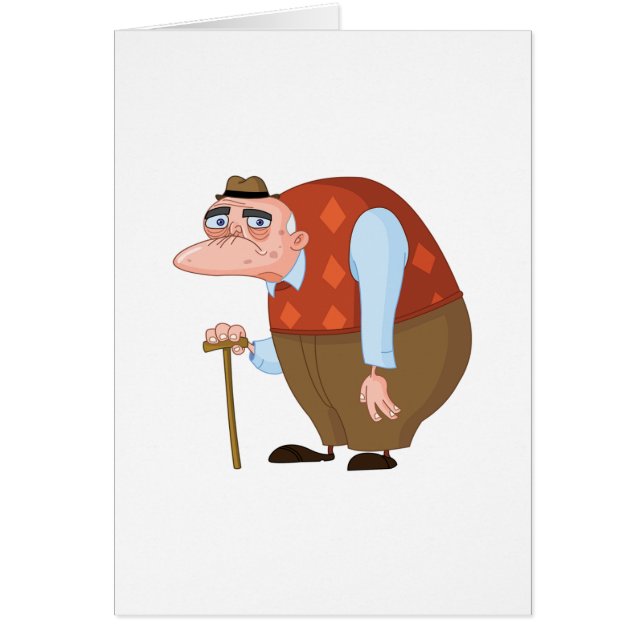 杖を持つ老人 (正面)