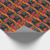 杖コルソとハートバラバレンタインデー ラッピングペーパー (角)