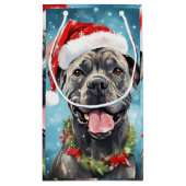 杖コルソクリスマスブラシ絵画のアートワーク スモールペーパーバッグ (裏面)