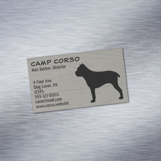 杖コルソドグシルエットフェイクウッドグレインスタイル マグネット名刺 (インサイチュ)