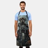 杖コルソ乗用オートバイハロウィンホラー エプロン (着用した状態)