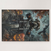 杖コルソ乗用オートバイハロウィンホラー ジグソーパズル (横)