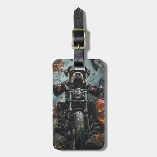 杖コルソ乗用オートバイハロウィンホラー ラゲッジタグ (正面縦)