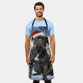 杖コルソ冬ワンダーランドクリスマスジョイ エプロン (着用した状態)