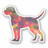 杖コルソ犬の幾何学的パターンのシルエット数々の シール (正面)