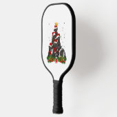杖コルソ犬クリスマスドッグライトツリークリスマスサンタ ピックルボールラケット (左)