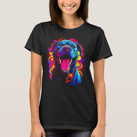 杖コルソ犬ハッピー1 Tシャツ (正面)