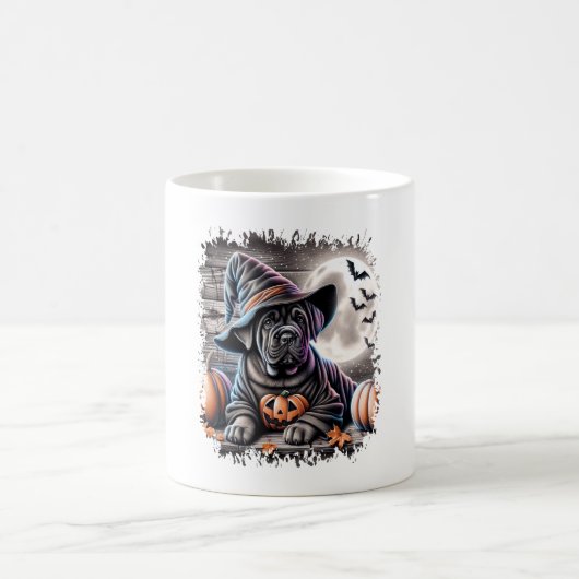 杖コルソ犬ハロウィーン コーヒーマグカップ (中央)