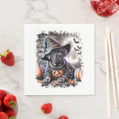 杖コルソ犬ハロウィーン スタンダードランチョンナプキン (インサイチュ)