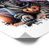 杖コルソ犬ハロウィーン ポスター (角)