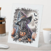 杖コルソ犬ハロウィーン 台座サイン (インサイチュ)