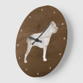 杖コーソシルエット素朴 ラージ壁時計 (傾斜)