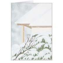 杜松ブッシュの雪