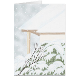 杜松ブッシュの雪