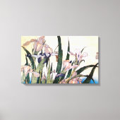 杜若ときりぎりす,北斎アイリスとバッタ，北斎，浮世絵 キャンバスプリント (正面)