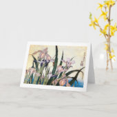 杜若ときりぎりす, 北斎 Iris and Grasshopper, Hokusai カード (黄色い花)