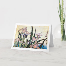 杜若ときりぎりす, 北斎 Iris and Grasshopper, Hokusai カード