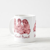 束の50年代の昼食を共にしようレトロのグラフィック コーヒーマグカップ (正面左)