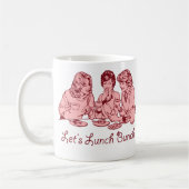 束の50年代の昼食を共にしようレトロのグラフィック コーヒーマグカップ (左)