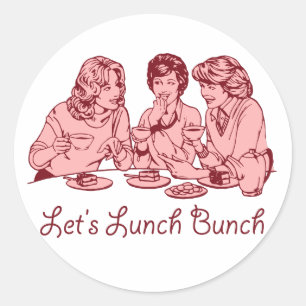 束の50年代の昼食を共にしようレトロのグラフィック ラウンドシール