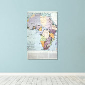 条約境界を示すアフリカの地図， 1891 キャンバスプリント (インサイチュ (ウッドフロア))