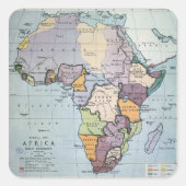 条約境界を示すアフリカの地図， 1891 スクエアシール (正面)