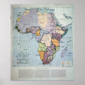 条約境界を示すアフリカの地図， 1891 ポスター (正面)