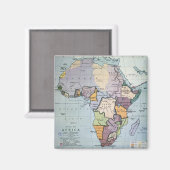 条約境界を示すアフリカの地図, 1891 マグネット (正面/裏面)