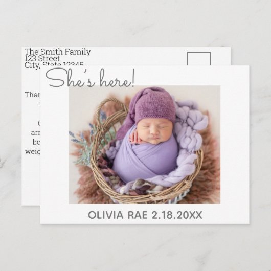 来た！来たぞ！シンプル感謝していモダン君 案内ポストカード (正面/裏面)