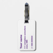 来た!!荷物おもしろい名タグ宇宙のテーマ ラゲッジタグ (裏面縦)