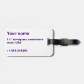 来た!!荷物おもしろい名タグ宇宙のテーマ ラゲッジタグ (裏面横)