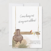 来つるBohoシックなガーデンスイングムービング 案内状 (正面)