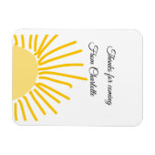 来てくれてありがとう、名前を追加してテキストメッセージを送ってね マグネット (横)