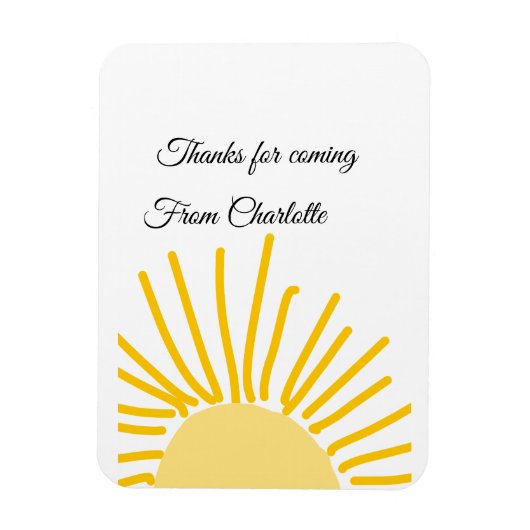 来てくれてありがとう、名前を追加してテキストメッセージを送ってね マグネット (縦)