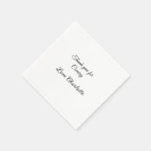 来てくれてありがとう、名前を追加するテキストメッセージ スタンダードカクテルナプキン (角)