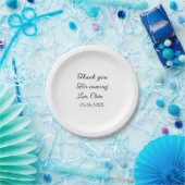 来てくれてありがとう、名前を追加するテキストメッセージ ペーパープレート (パーティー)