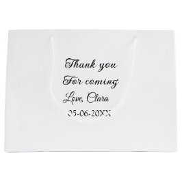 来てくれてありがとう、名前を追加するテキストメッセージ ラージペーパーバッグ