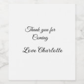 来てくれてありがとう、名前を追加するテキストメッセージ ワインラベル (シングルラベル)