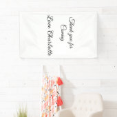 来てくれてありがとう、名前を追加するテキストメッセージ 横断幕 (インサイチュ)