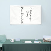 来てくれてありがとう、名前を追加するテキストメッセージ 横断幕 (トレードショー)